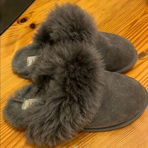 UGG Cozy Gray Sheepskin Slippers